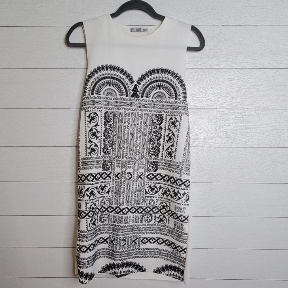 ZARA | RUBBERIZED PRINT DRESS - Picture 4 of 6